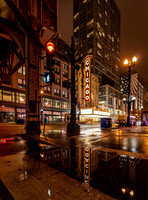 Chicago theatre reflection