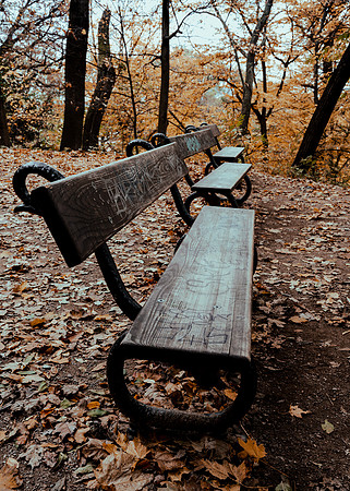 three benches..